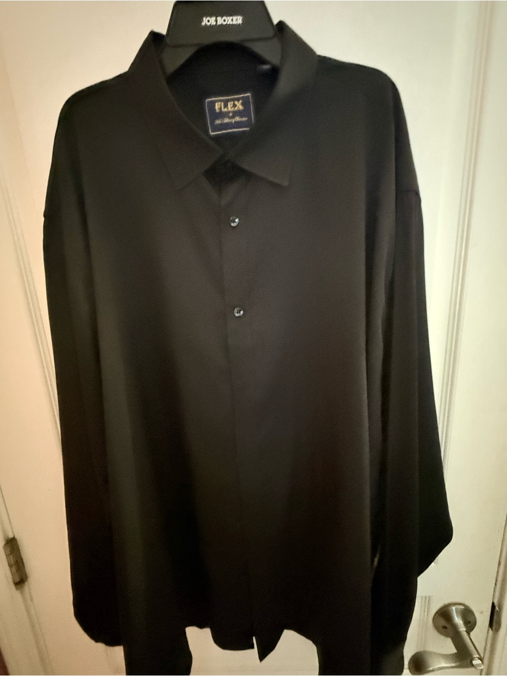 FLEX Black Men's Casual Button-Down Shirt
